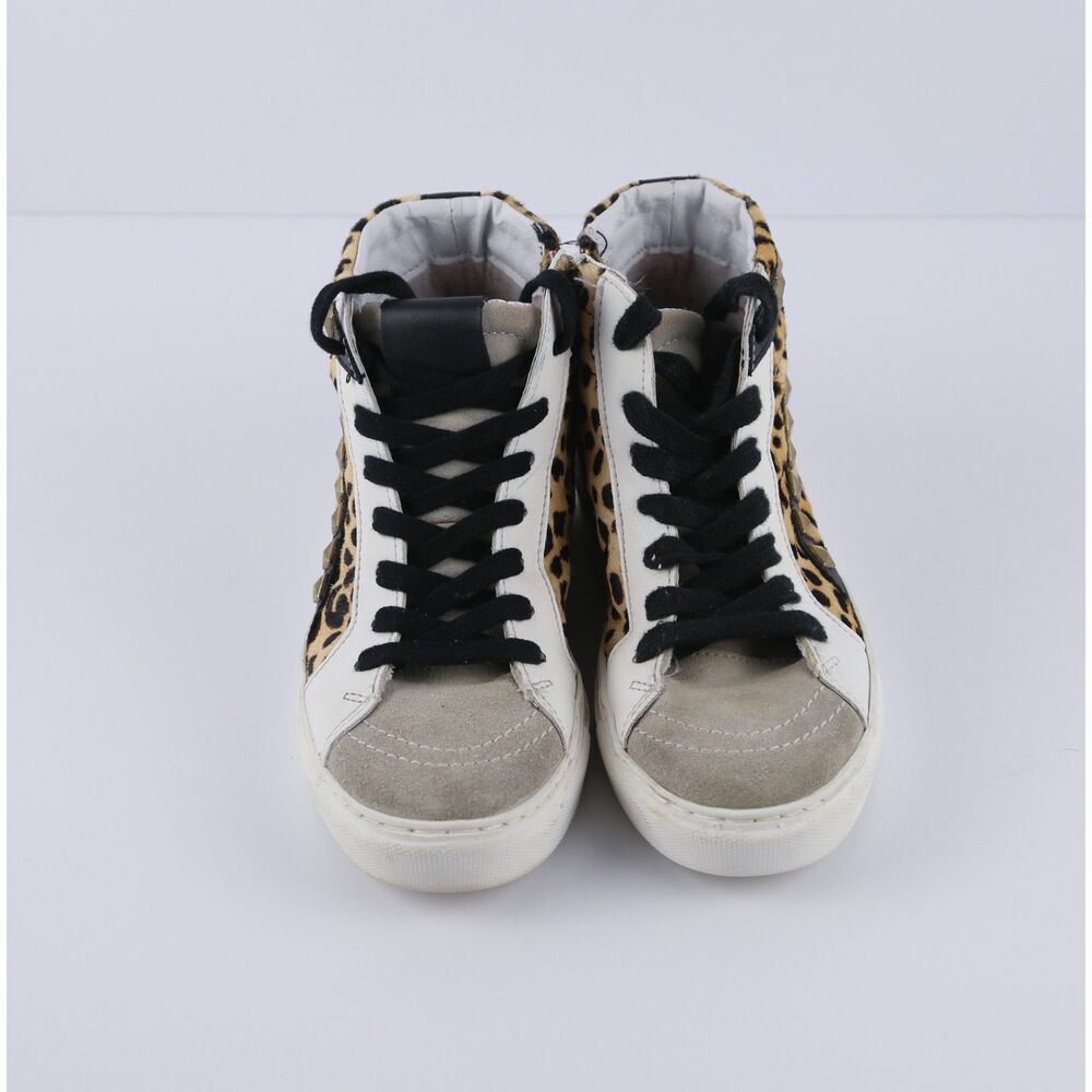 Steve Madden Tracey Leopard Studded High Top Sneakers 6.5M - Picture 9 of 10